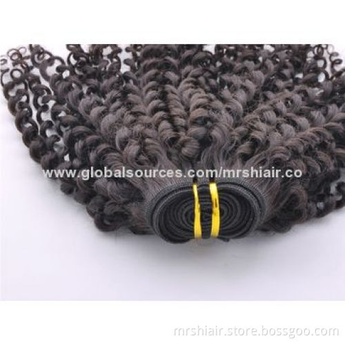 14-inch Peruvian virgin hair kinky curl weave